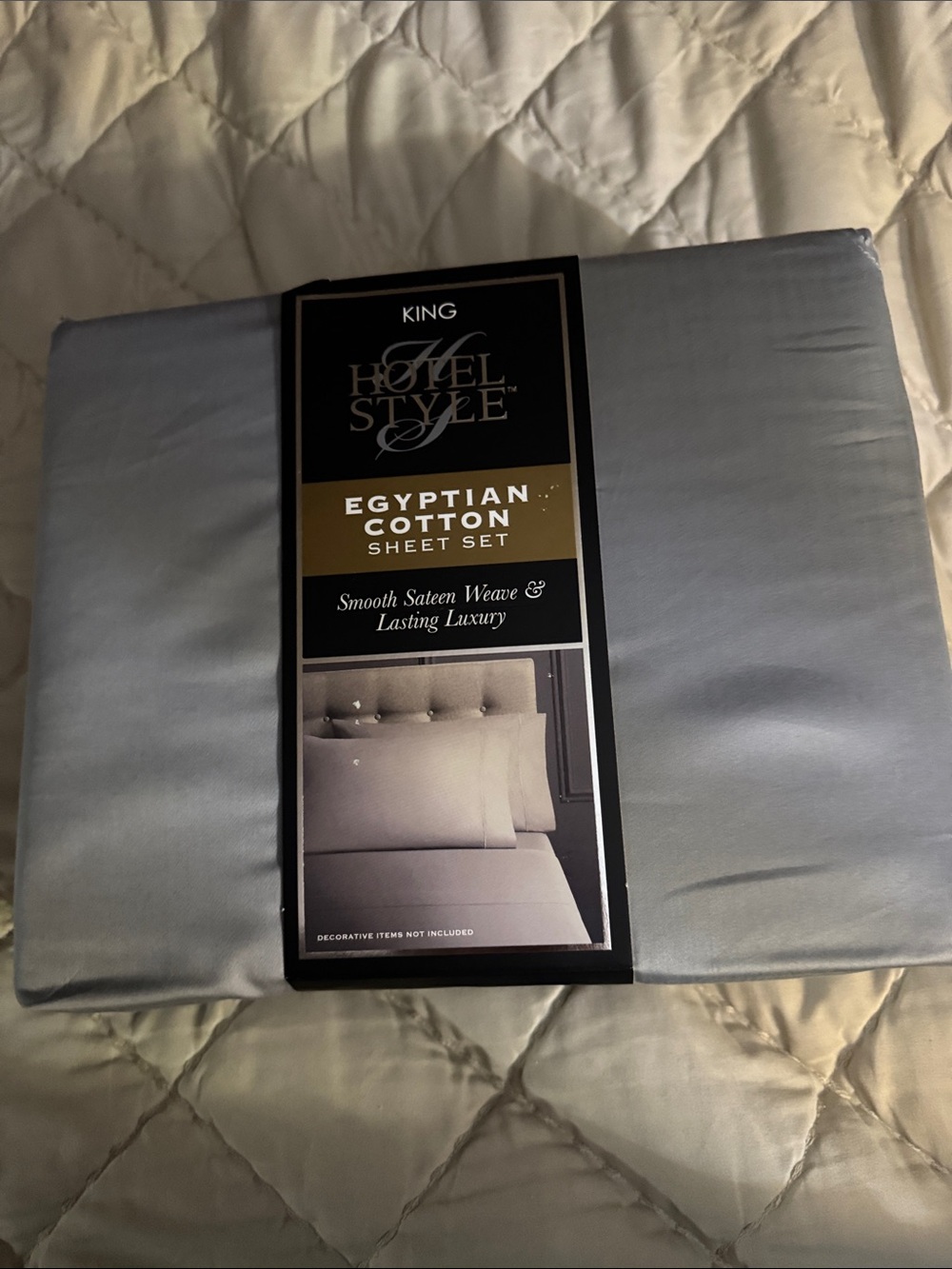 Egyptian Cotton Sheet Set - King, Light Gray